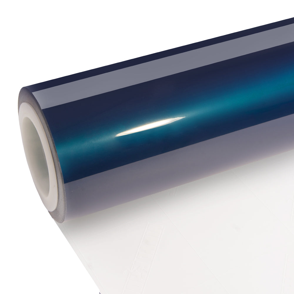 Glossy Metallic Beacon Blue Vinyl Wrap