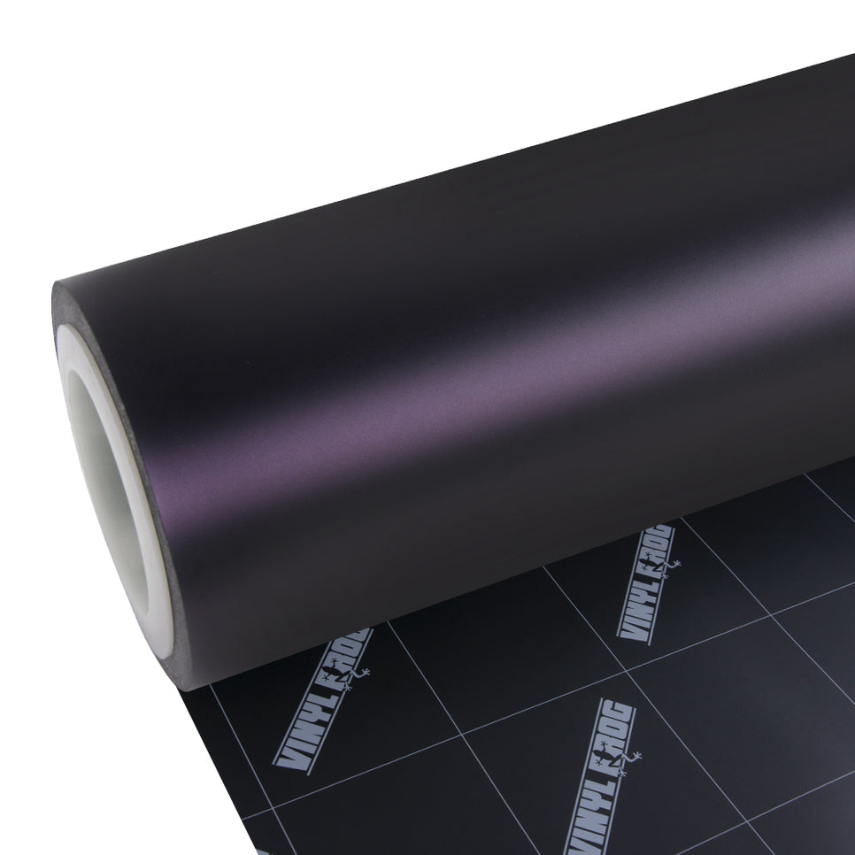 Matte Metallic Black Purple Vinyl Wrap