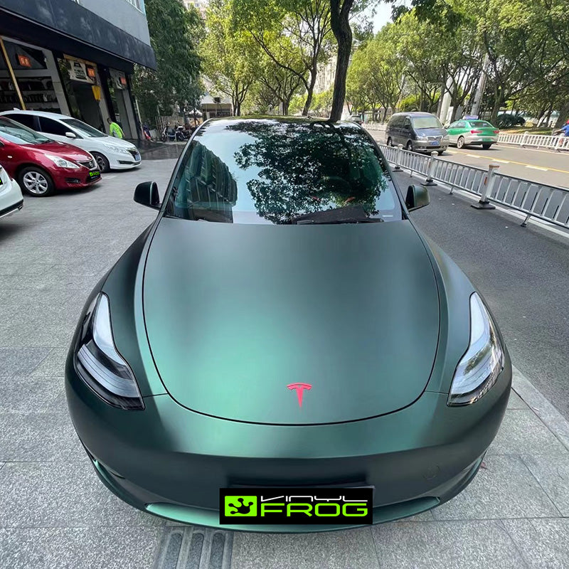 Super matte metallic dark green Vinyl Wrap For Car Wrapping Covering Foil  Air Bubble Free Low Tack Glue152*18M/Roll 5x59ft
