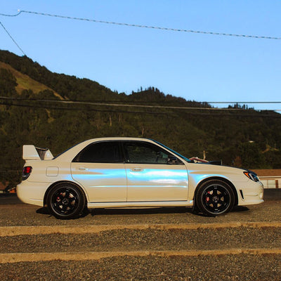Glitter Metallic Diamond Blue White Vinyl Wrap