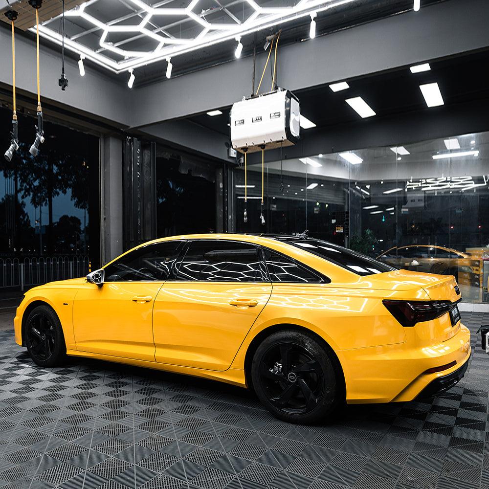 Glossy Metallic Golden Yellow Vinyl Wrap