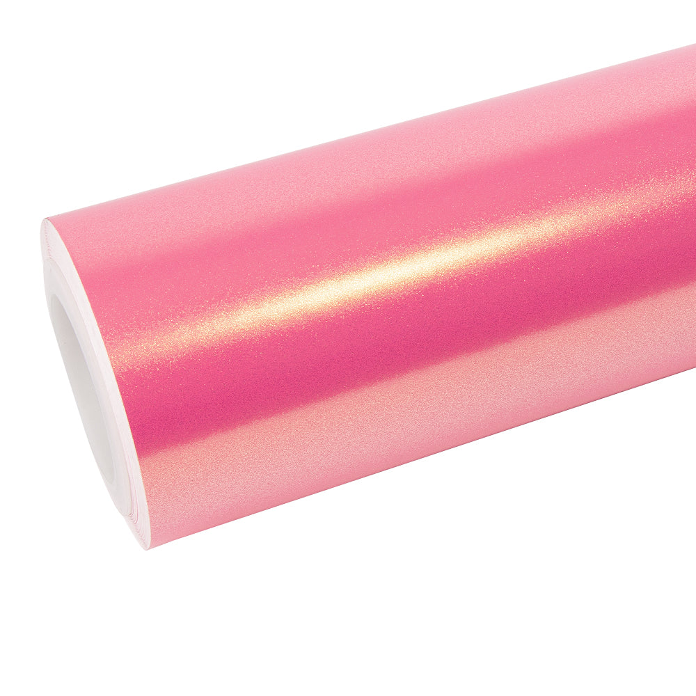 Glitter Metallic Diamond Gold Pink Vinyl Wrap