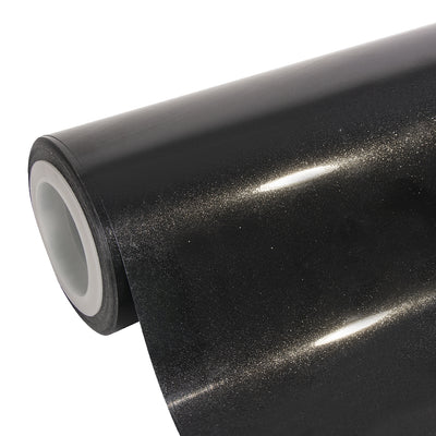 Glitter Metallic Spider Black Vinyl Wrap
