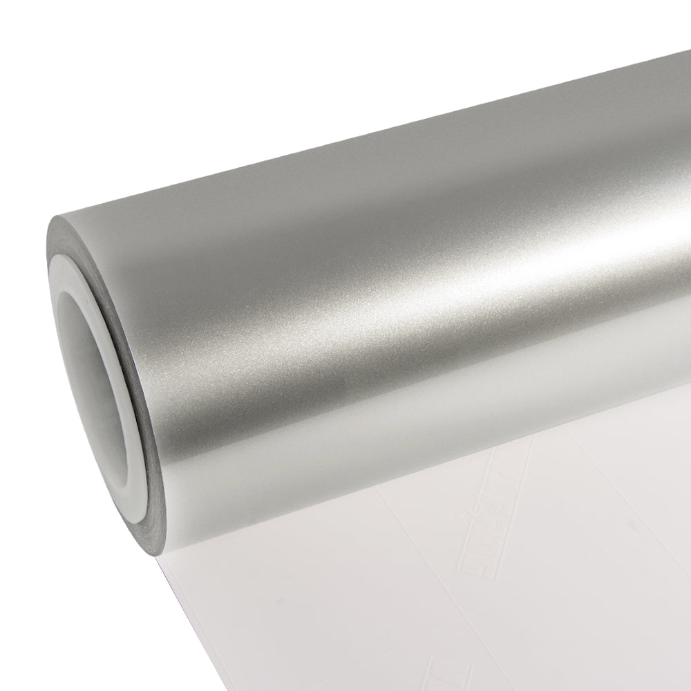 Glossy Metallic Champagne Silver Vinyl Wrap – vinylfrog