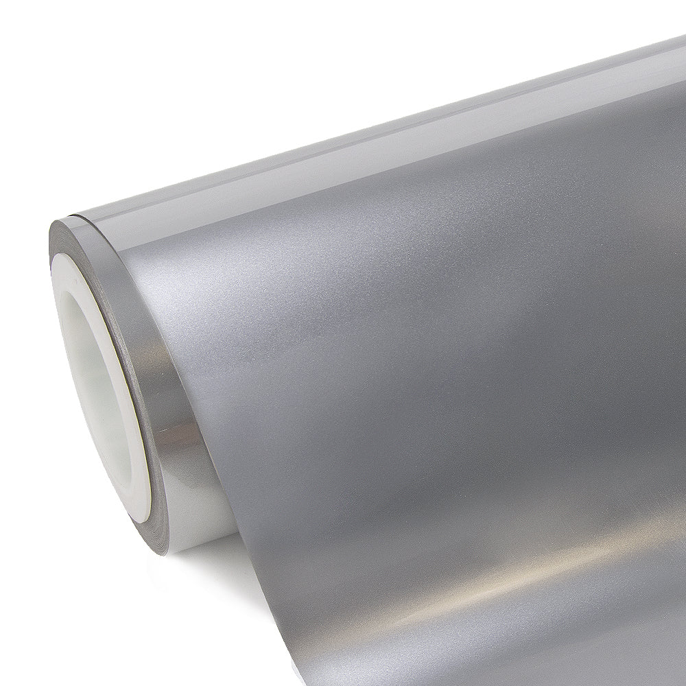 Glossy Metallic Champagne Silver Vinyl Wrap – vinylfrog