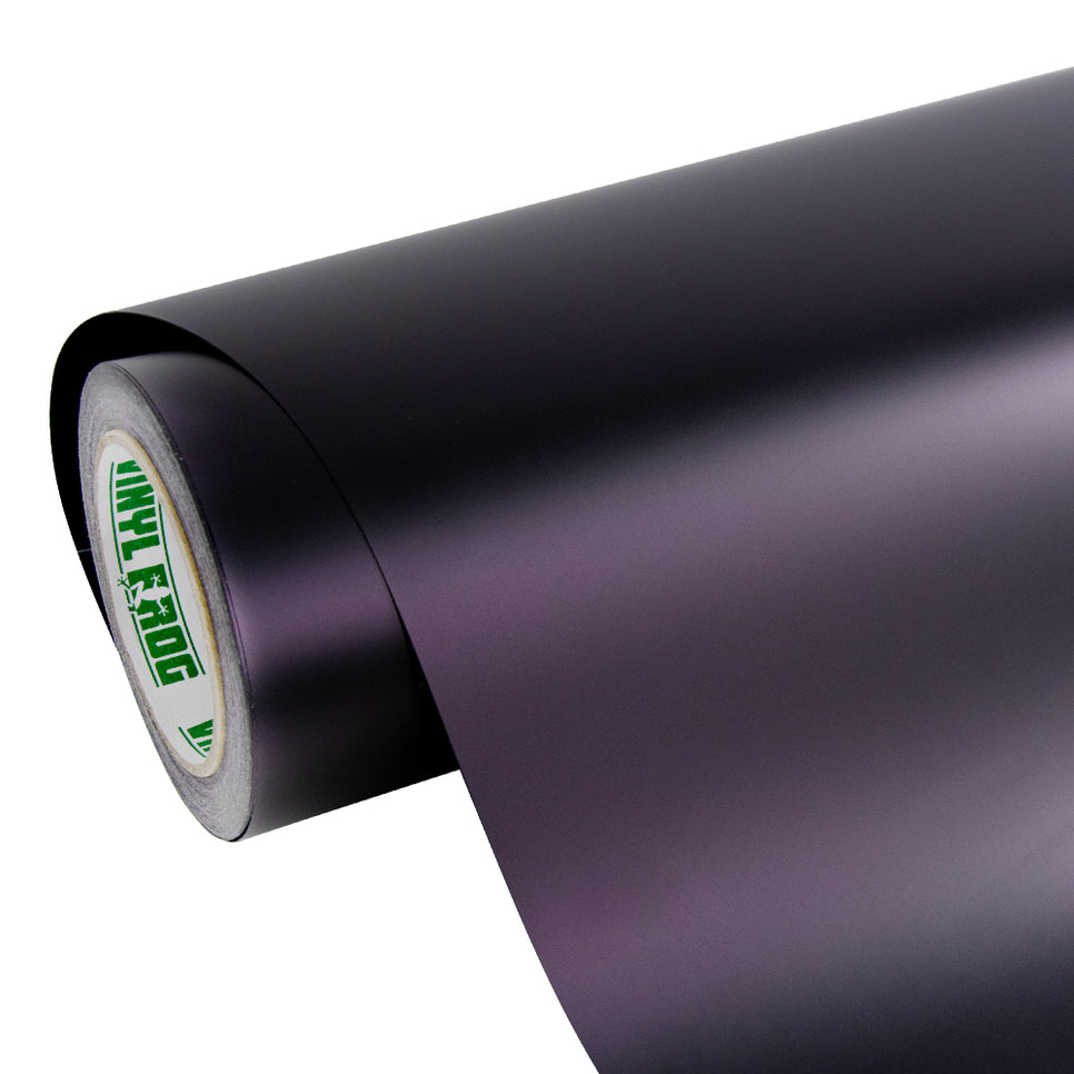 Matte Metallic Black Purple Vinyl Wrap