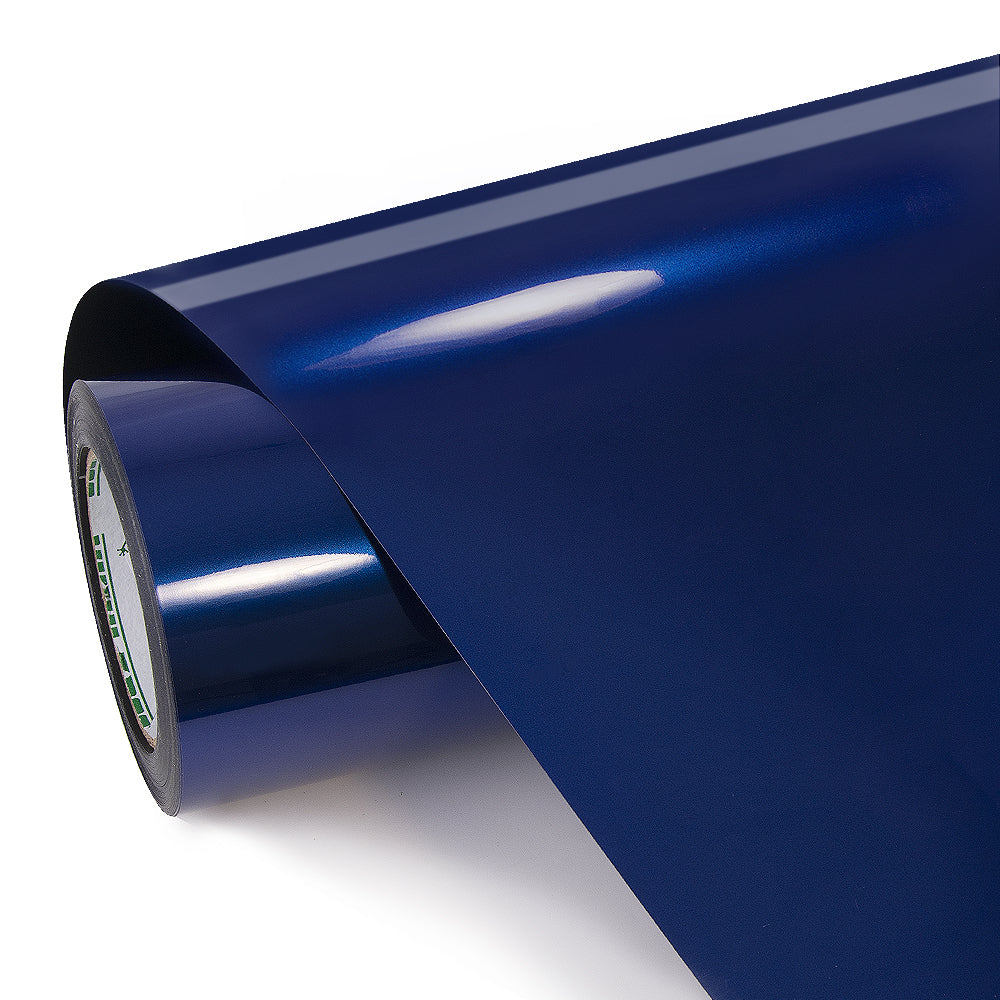 Glossy Metallic Deep Blue Vinyl Wrap