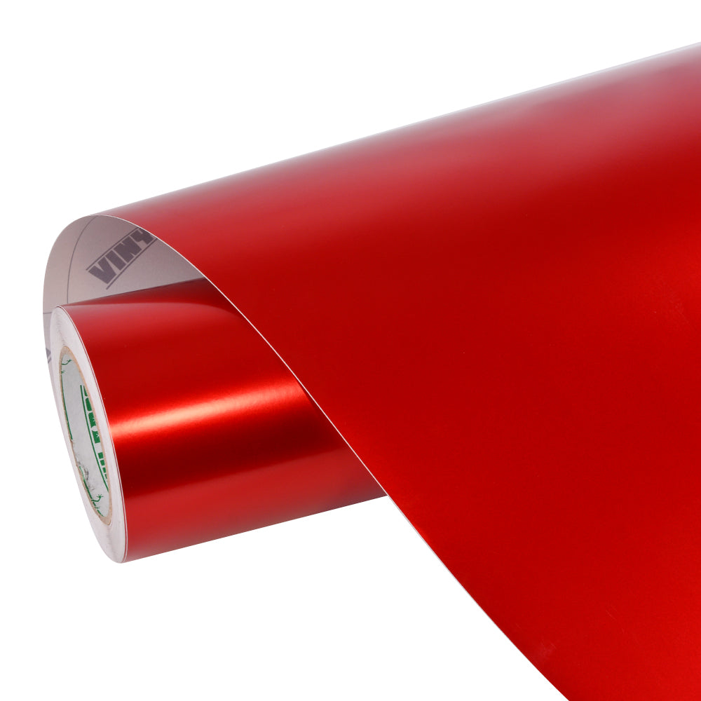 Satin Chrome Red Vinyl Wrap – vinylfrog