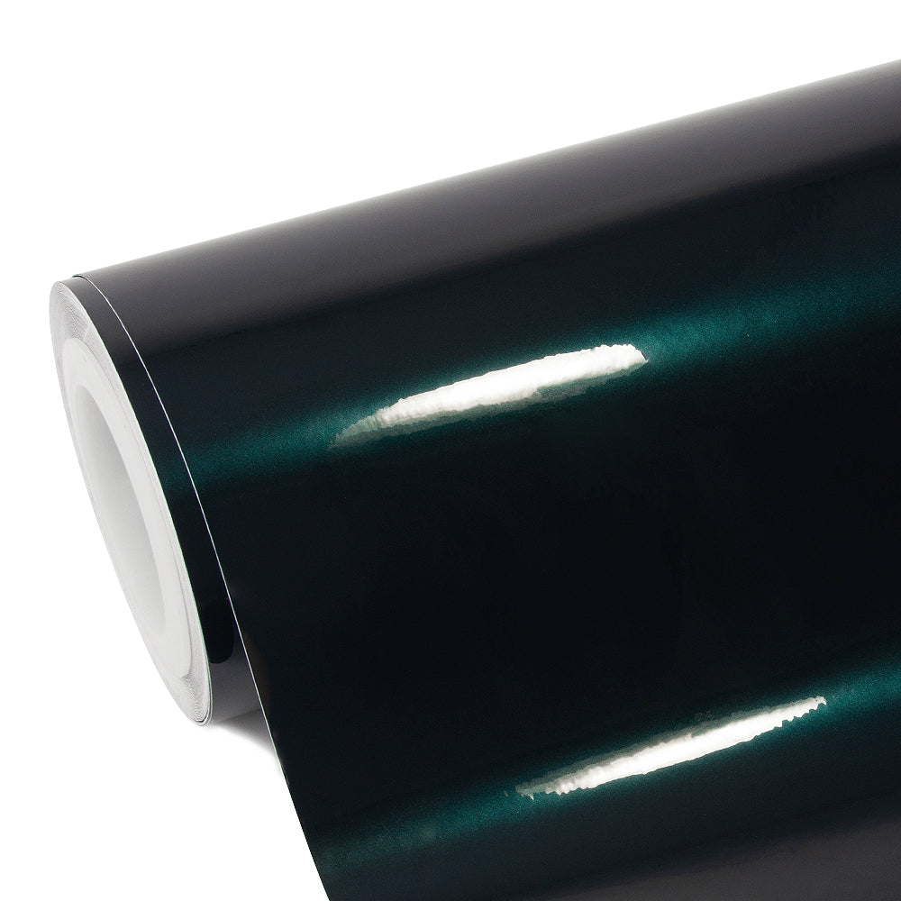 Glossy Metallic British Racing Green Vinyl Wrap