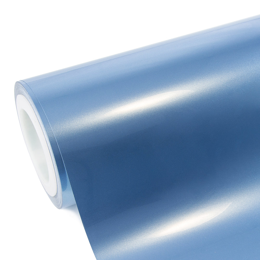 Glossy Metallic Silver Lake Blue Vinyl Wrap – vinylfrog