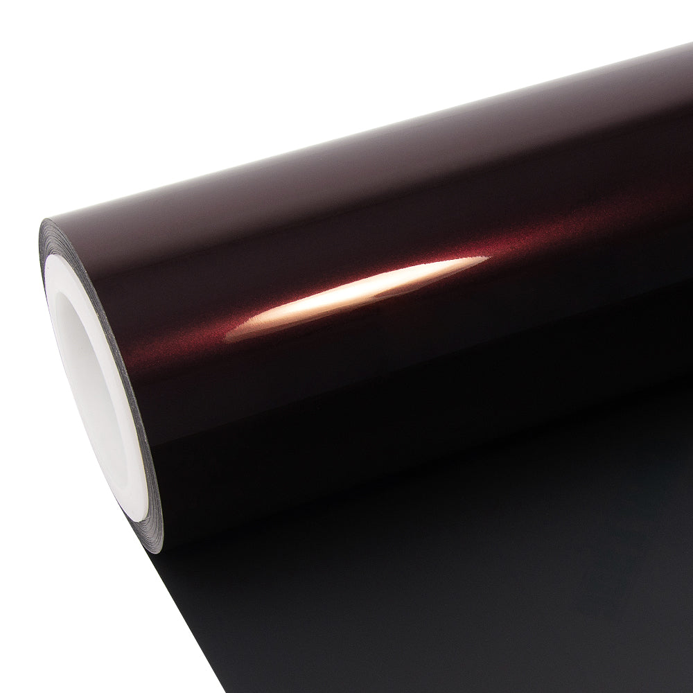 Glossy Metallic Black Rose vinyl wrap roll