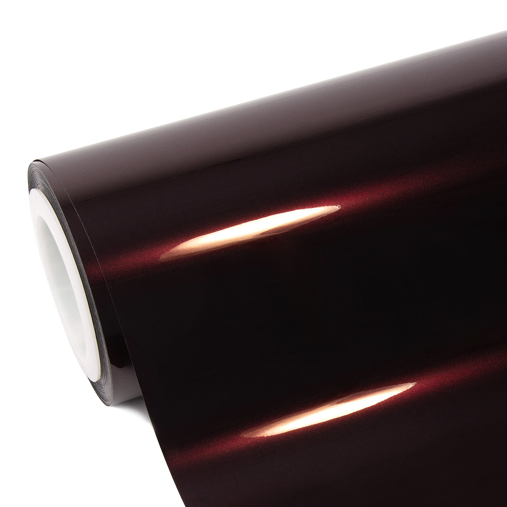 Glossy Metallic Black Rose car wrap roll