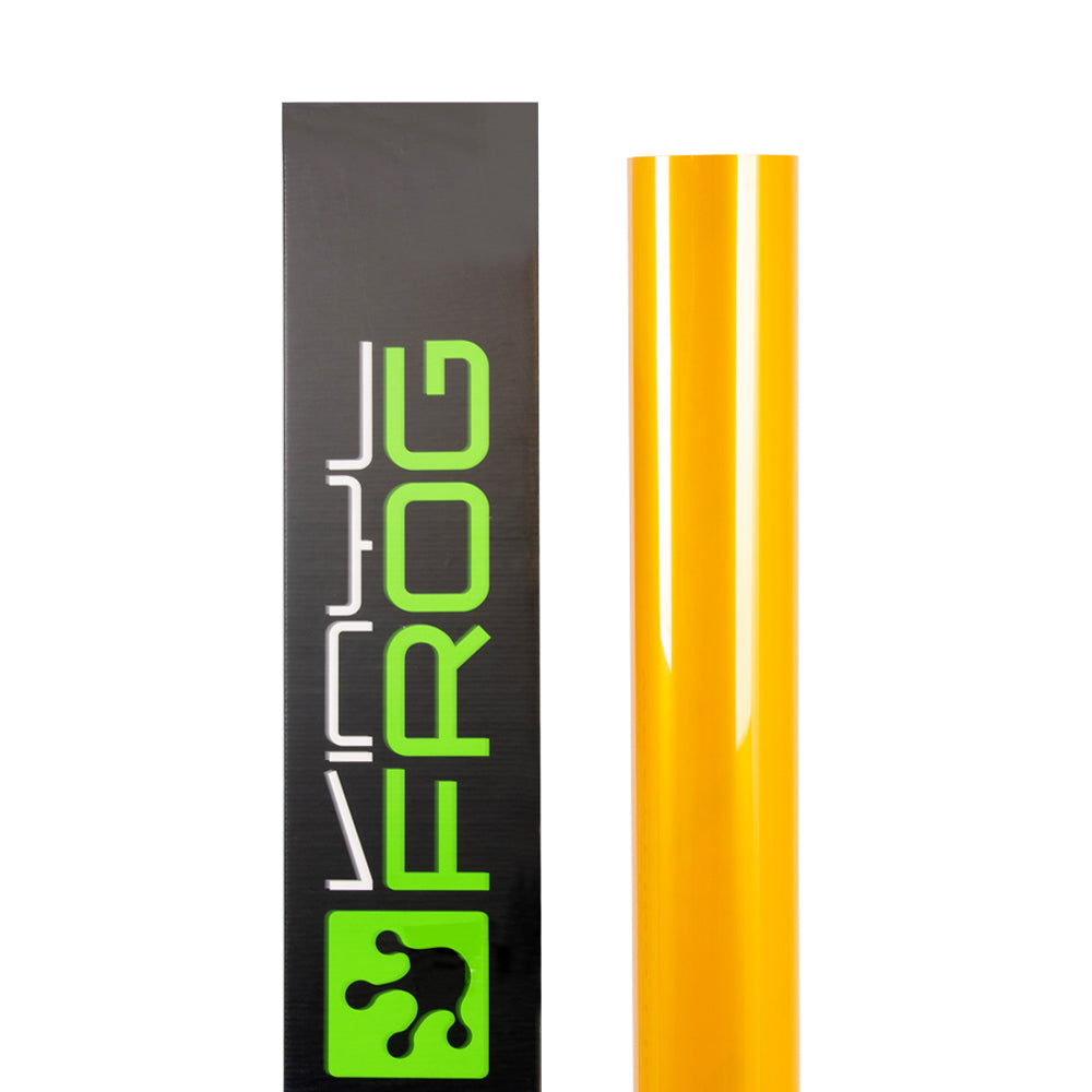Glossy Metallic Golden Yellow automotive wrap roll
