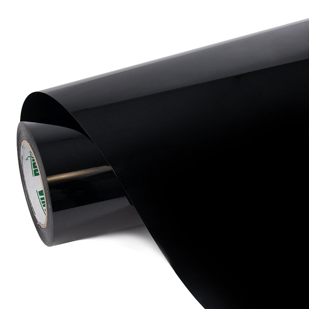 Glossy Metallic Metal Black vinyl film roll