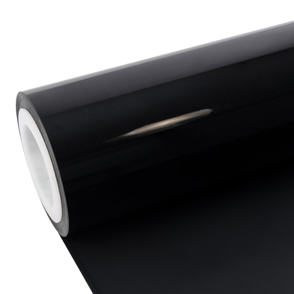 Glossy Metallic Metal Black vinyl roll