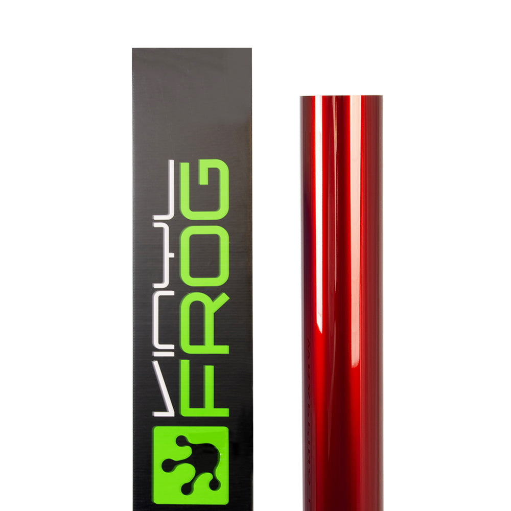 Glossy Metallic Vampire Red automotive wrap roll from Vinyl Frog