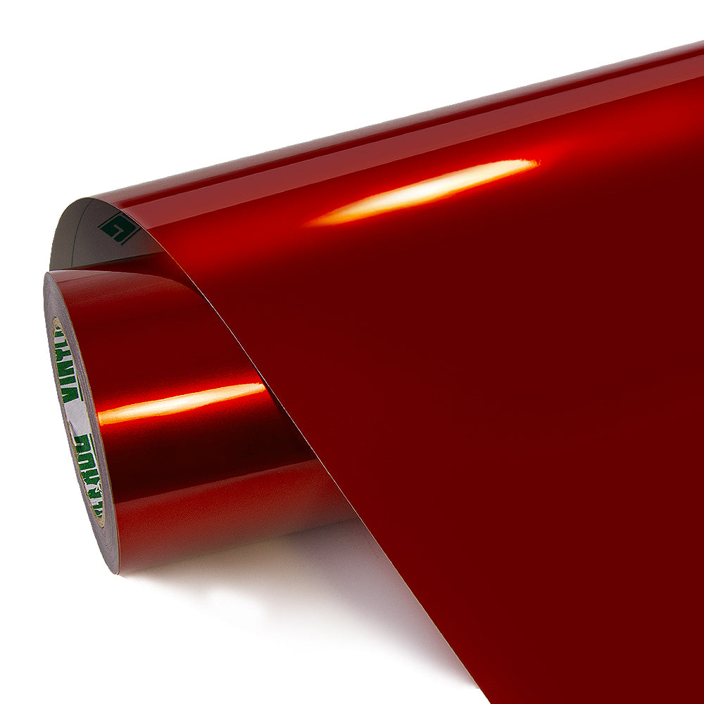 Glossy Metallic Vampire Red car wrap roll from Vinyl Frog