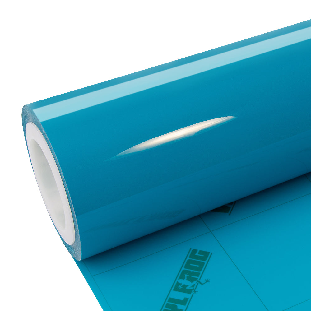 High Glossy Miami Blue vinyl roll