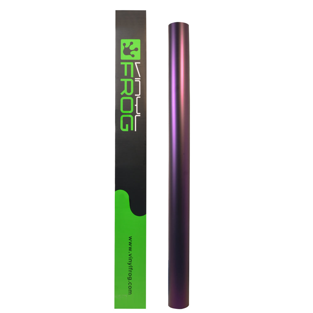 Matte Russian Violet vinyl wrap film roll.