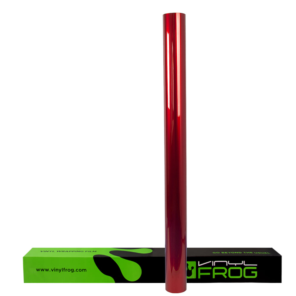 Glossy Metallic Vampire Red adhesive vinyl roll from Vinyl Frog