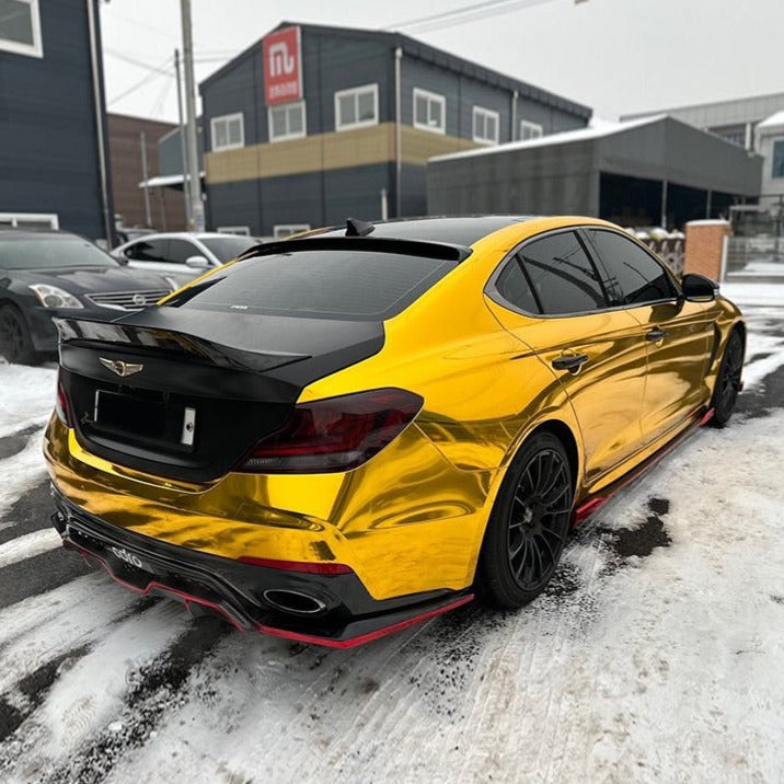 Mirror Chrome Gold car wrap.