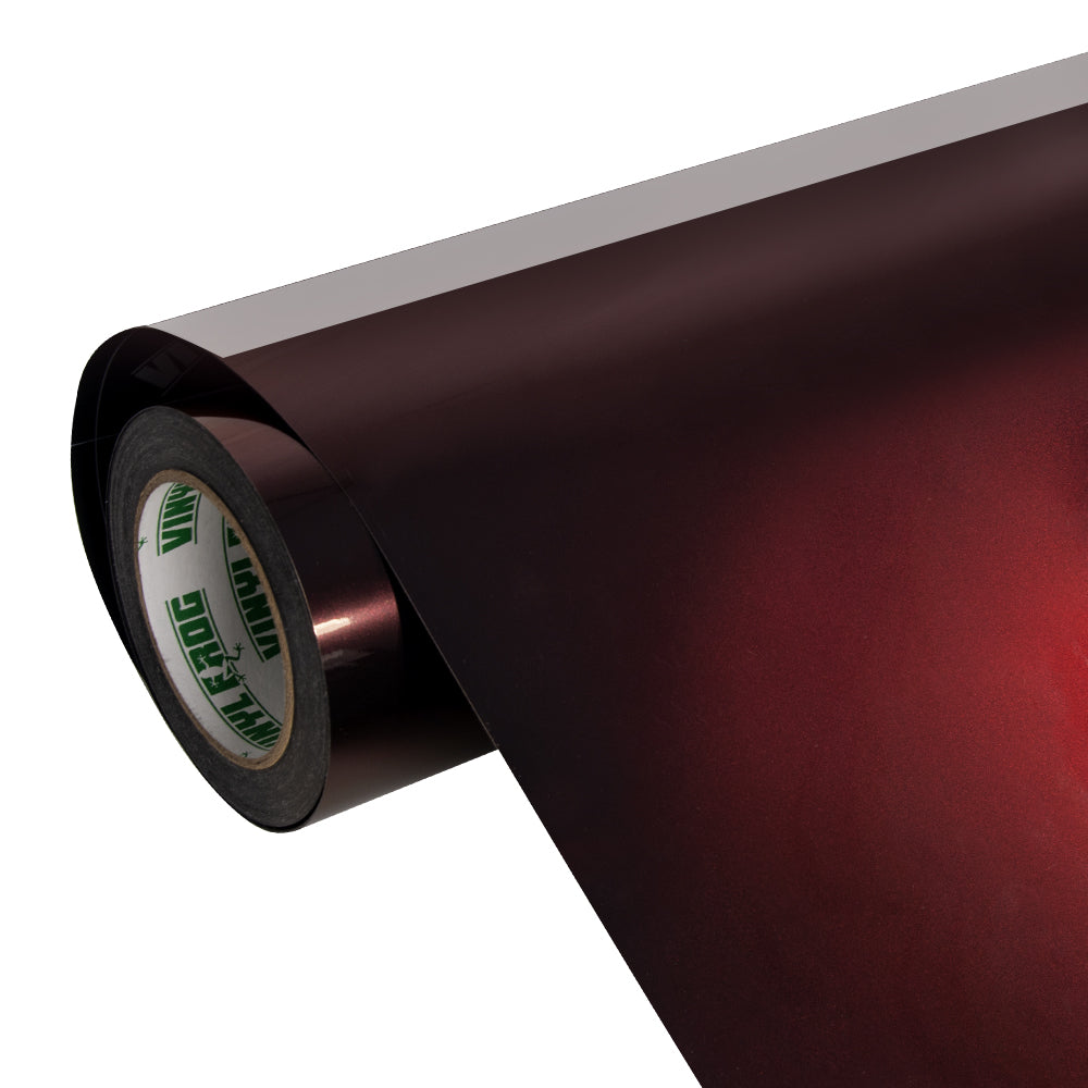Rainbow Drift Black Red vinyl roll
