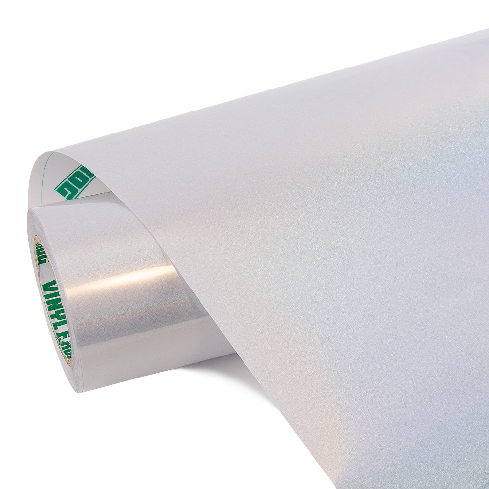 Rainbow Metallic Majestic White Vinyl Wrap