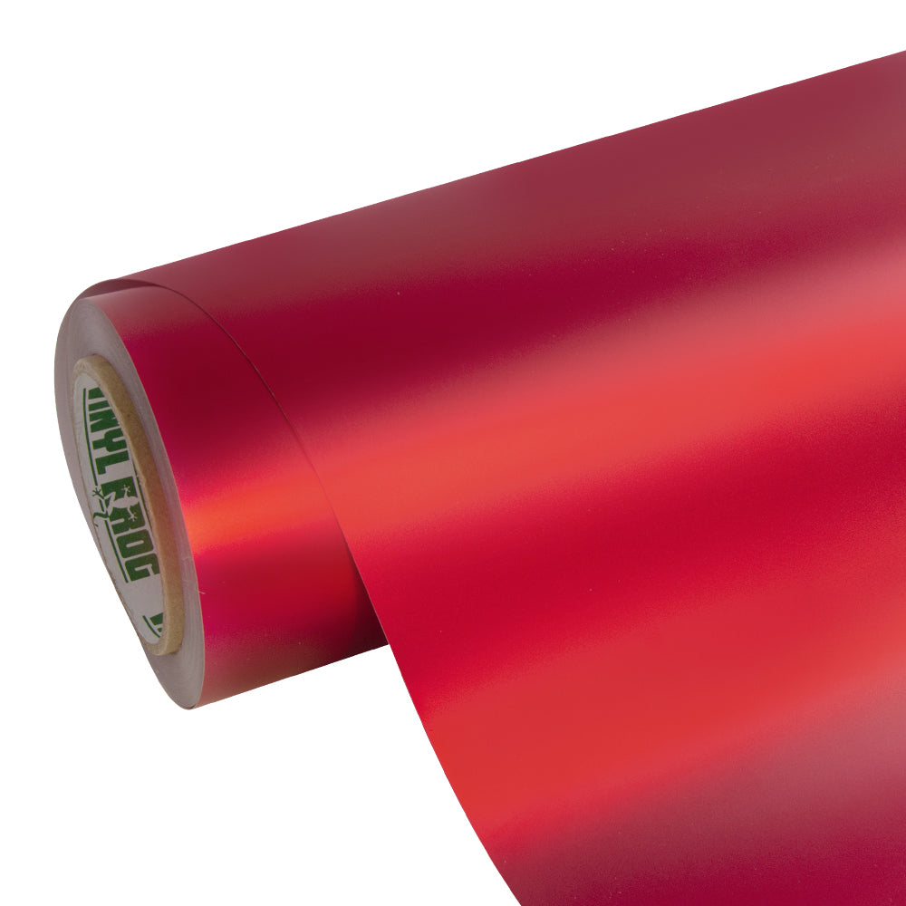 Satin Chrome Prismatic Red wrap roll