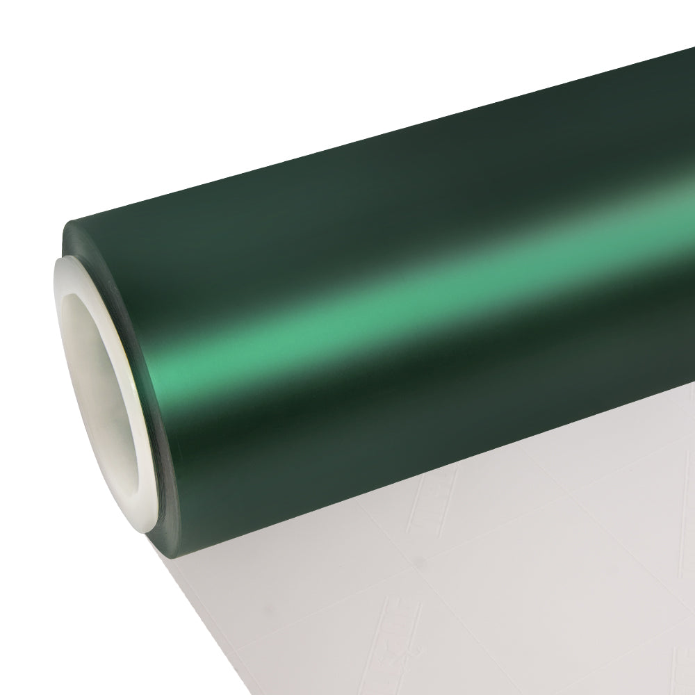 Satin Chrome Silk Green vinyl film roll