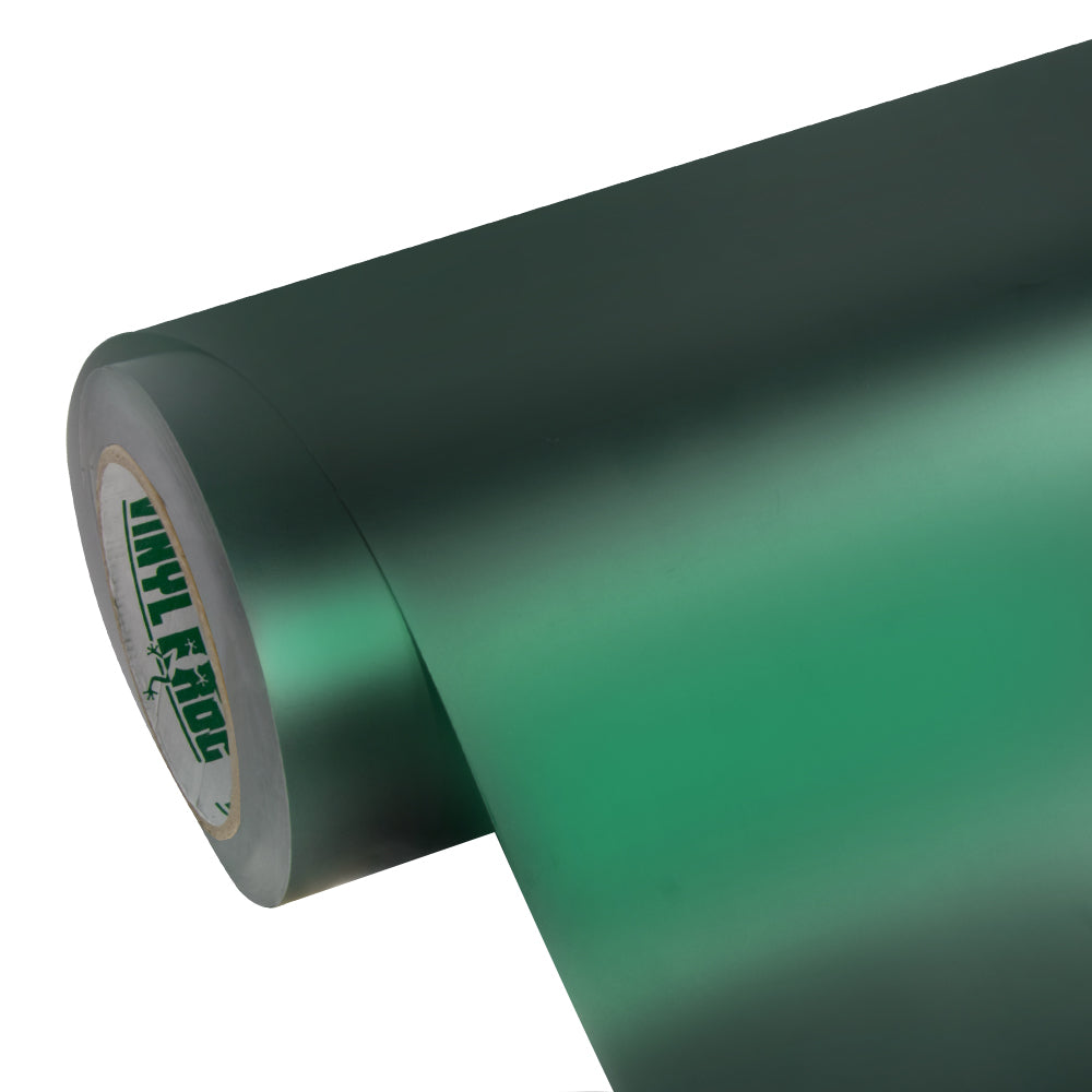 Satin Chrome Silk Green vinyl roll
