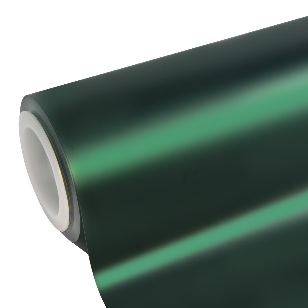 Satin Chrome Silk Green wrap roll