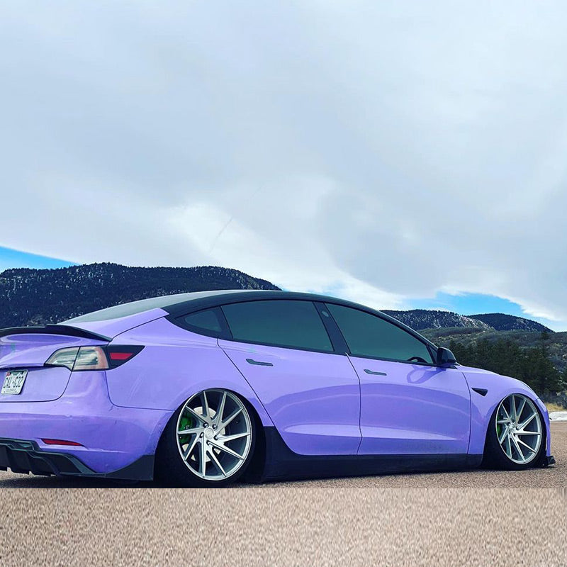 Super Glossy Lavender Purple car wrap 