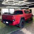 Satin Chrome Prismatic Red car wrap.
