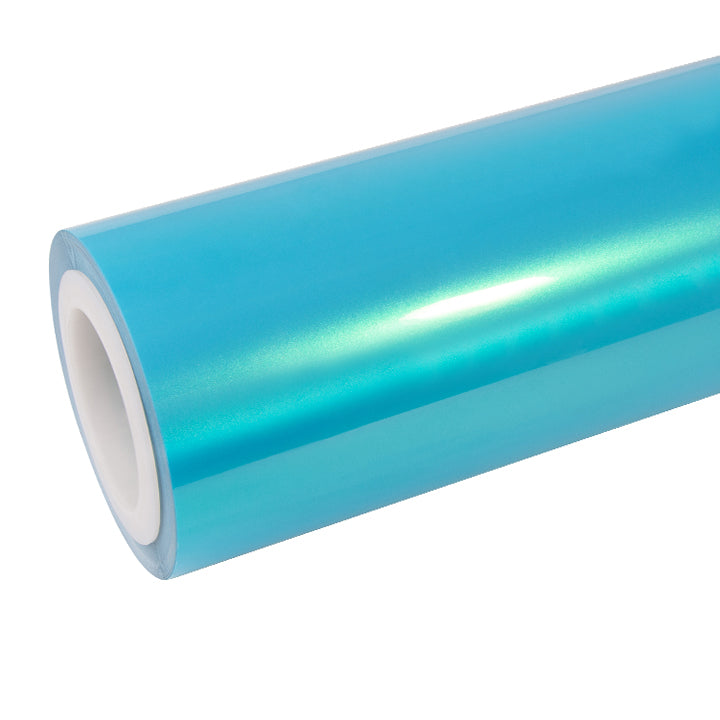 Candy Metallic Neon Light Blue Vinyl Wrap.